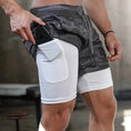 Load image into Gallery viewer, Camo Running Shorts Men Gym Sports Shorts 2 In 1 - multiple colors