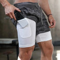 Load image into Gallery viewer, Camo Running Shorts Men Gym Sports Shorts 2 In 1 - multiple colors
