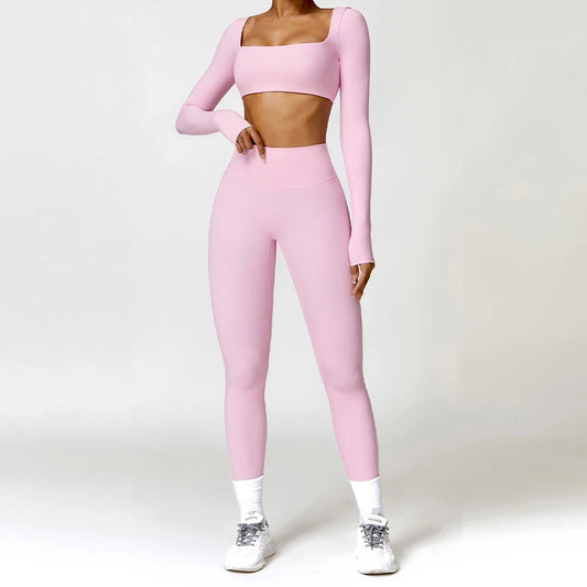 2PCS Yoga Suit Sports Set Women - multiple colors